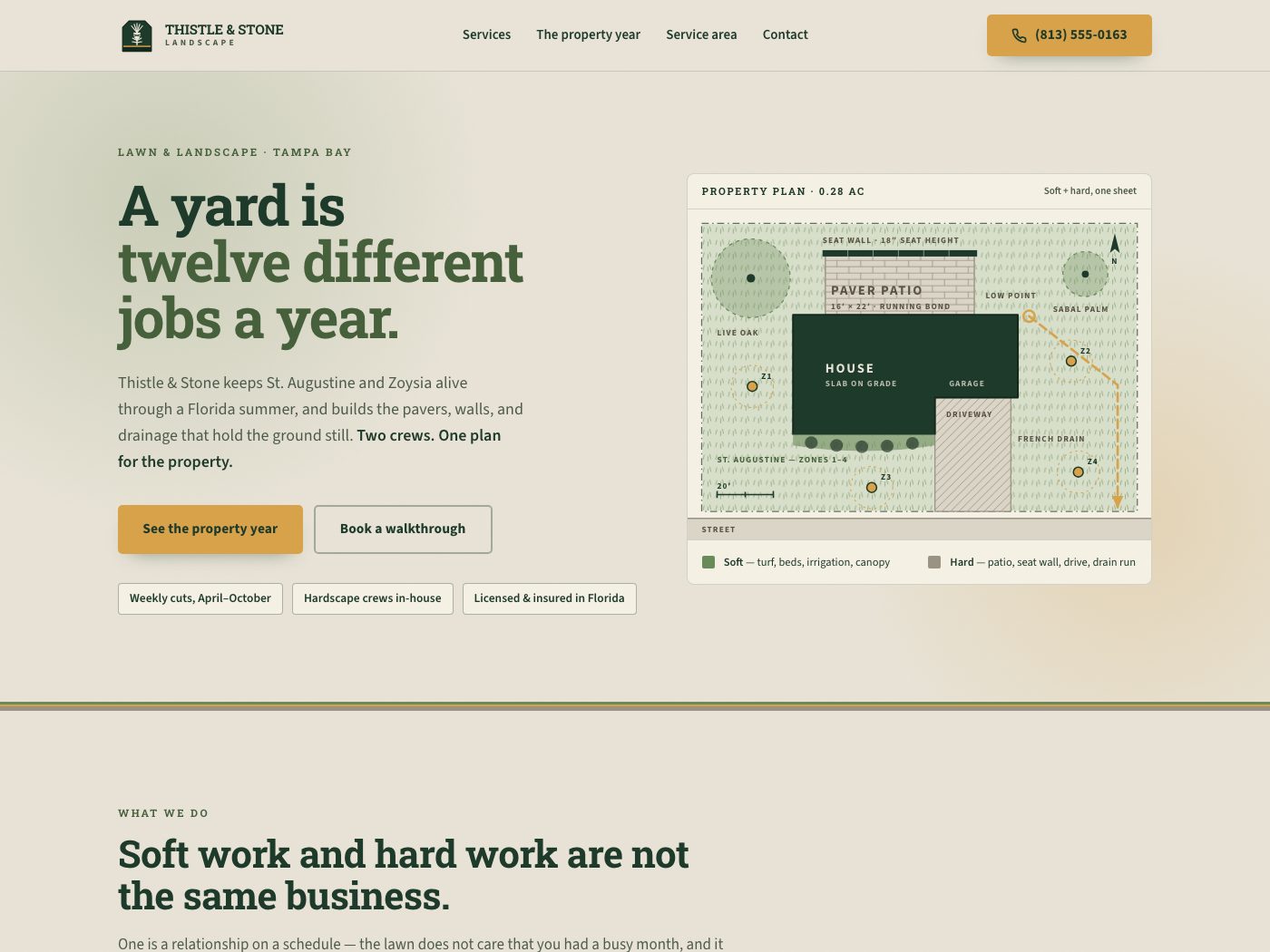 Thistle & Stone Landscape — website home page